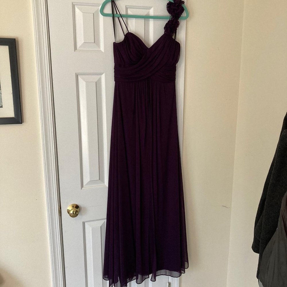 Betsy & Adam Purple Size 6 Chiffon Maxi Dress